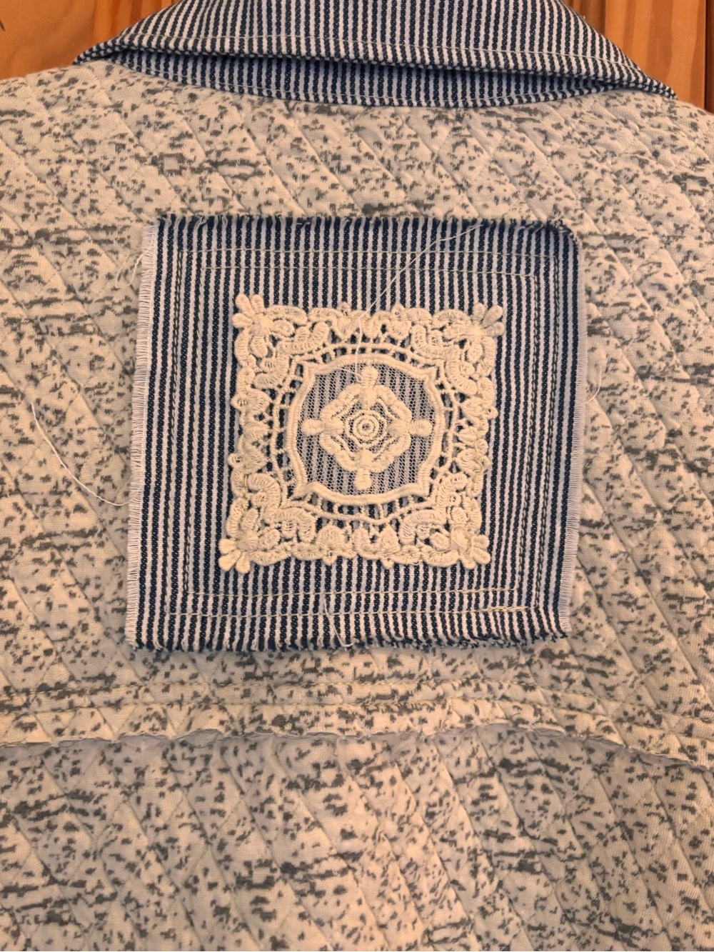 POL Light Blue Embroidered Button-Front Jacket - Picture 8 of 9